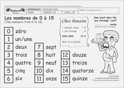 Grade 3 French Worksheets â Webmart Me